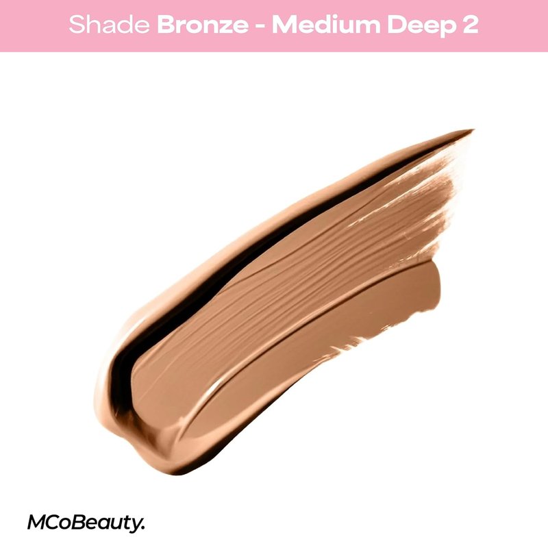 Brighten & Perfect Cream Concealer - Medium Deep Bronze | Hydrating, Buildable Coverage for Dark Circles & Blemishes, Vegan & Cruelty-Free