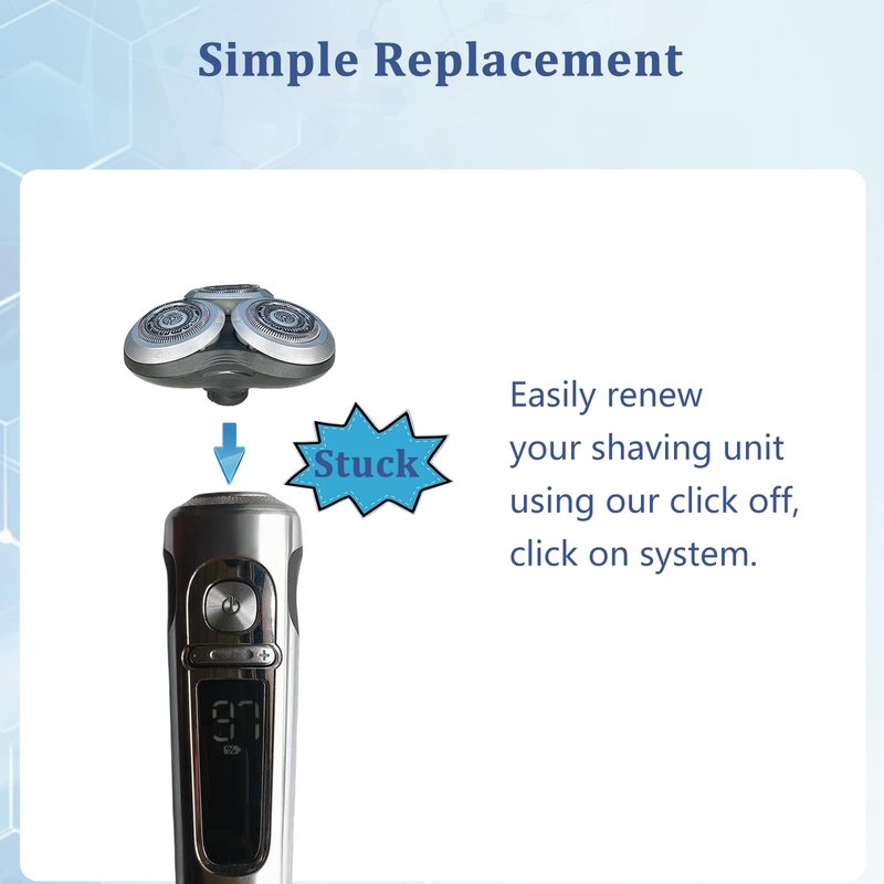 New Silvery SH90/80/70 One Blade Replacement Heads Compatible with Philips Norelco S9000/8000/7000 ，Fit for 9XXX,7310,7340,7530,7740,7880, 7950 etc (Silvery)