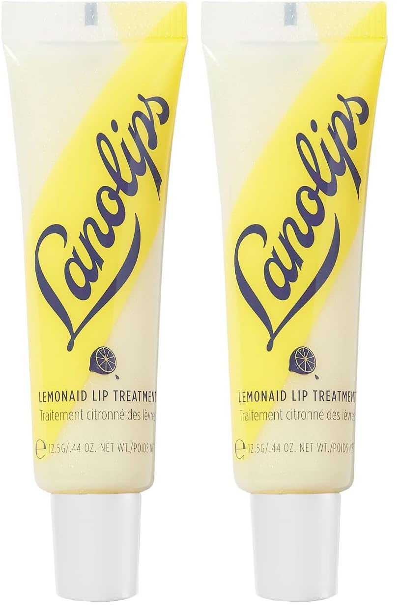 Lanolips Lemonaid Lip Treatment - Clear Exfoliating Lip Gloss with Lanolin & Lemon Oil | 12.5g for Dry, Cracked Lips