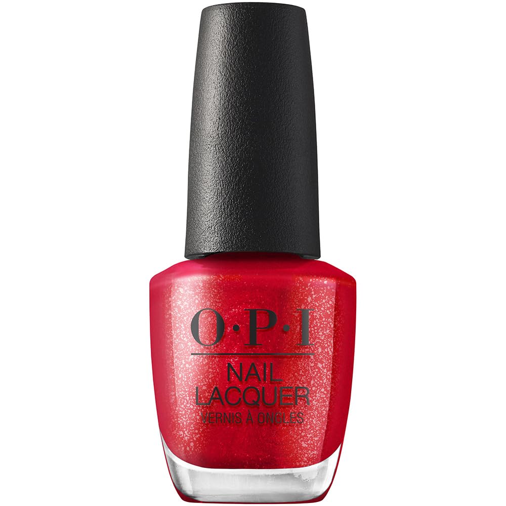 OPI Nail Lacquer Red Nail Polish - Crème, Shimmer & Glitter | Chip Resistant, Fast Drying | 0.5 Fl Oz