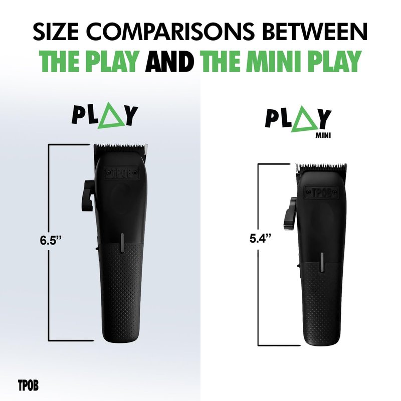 TPOB Mini Play Professional Hair Clippers Without Charge Stand (Black)