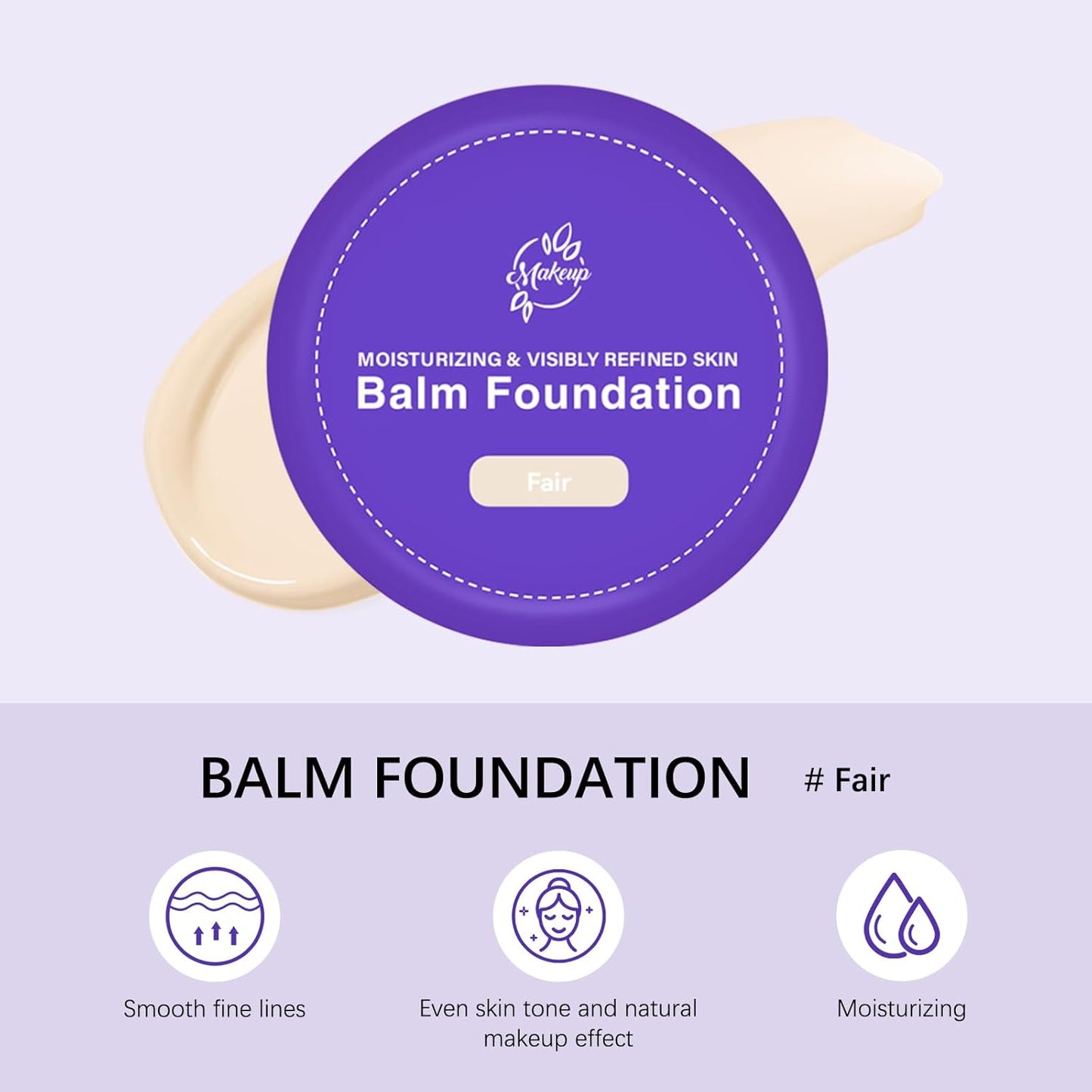 Balm Foundation for Mature Skin - Hydrating Tattoo Cover-Up, Full Coverage | Waterproof 20g (Fair)