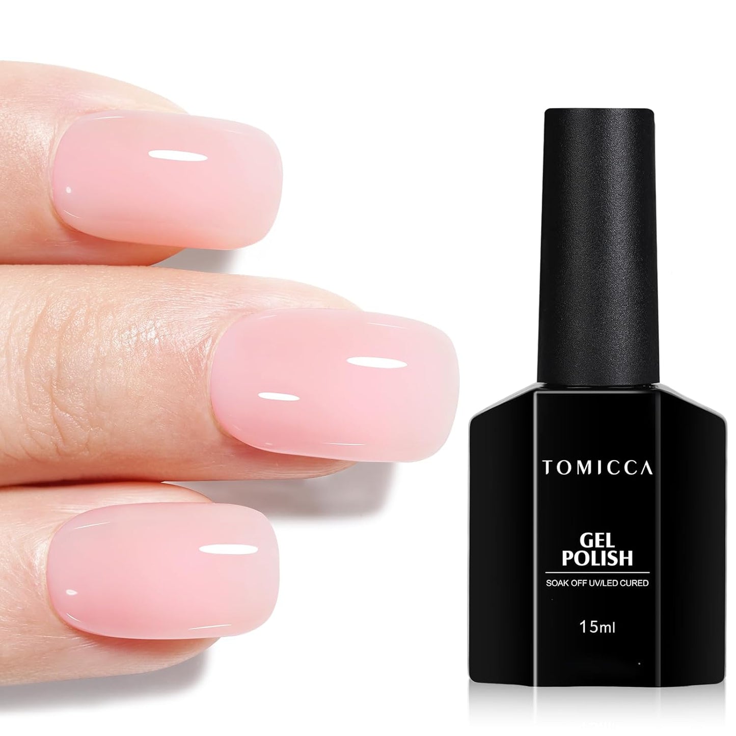 TOMICCA Gel Nail Polish - Dark Orange Autumn Winter Color | Long Lasting High Gloss Soak Off UV LED for DIY Manicure