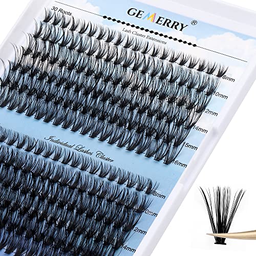 GEMERRY Natural Lash Clusters 280P 30D/40D 8-16mm - 12 Rows, 0.07D Mix