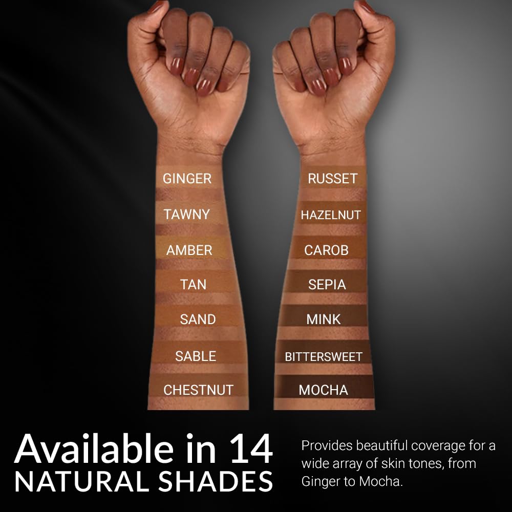 Cream To Powder Foundation - Full Coverage for Deeper Skin Tones | Long Lasting Matte Finish, 0.30 oz