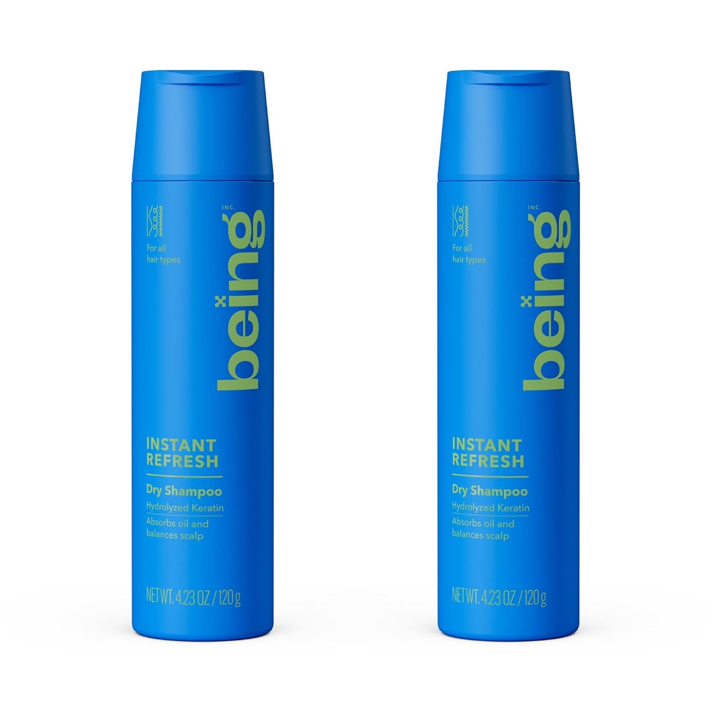 Instant Refresh Dry Shampoo with Keratin - 4.23 Oz | Pack of 2 for Quick Volume Boost