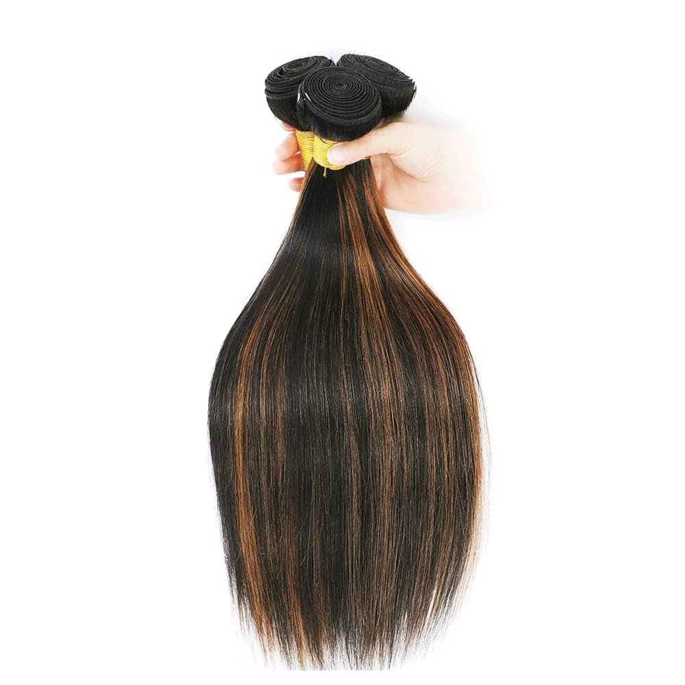 28 30 32 Inch 1b30 Bundles Human Hair Brown Straight Bundle Peruvian Human Hair 3 Bundles 1b30 Straight Bundle Hair Extensions