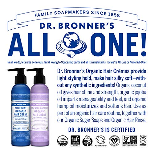 Dr. Bronner's Organic Leave-In Conditioner Cream - Anti Frizz, 6oz