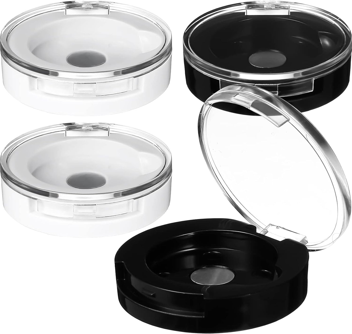 Magnetic Eyeshadow Cases - 4Pcs Refillable Round Makeup Palette for DIY Lipstick & Blush | 26mm ID, 40mm OD