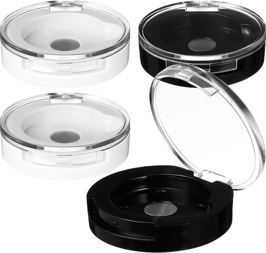 Magnetic Eyeshadow Cases - 4Pcs Refillable Round Makeup Palette for DIY Lipstick & Blush | 26mm ID, 40mm OD