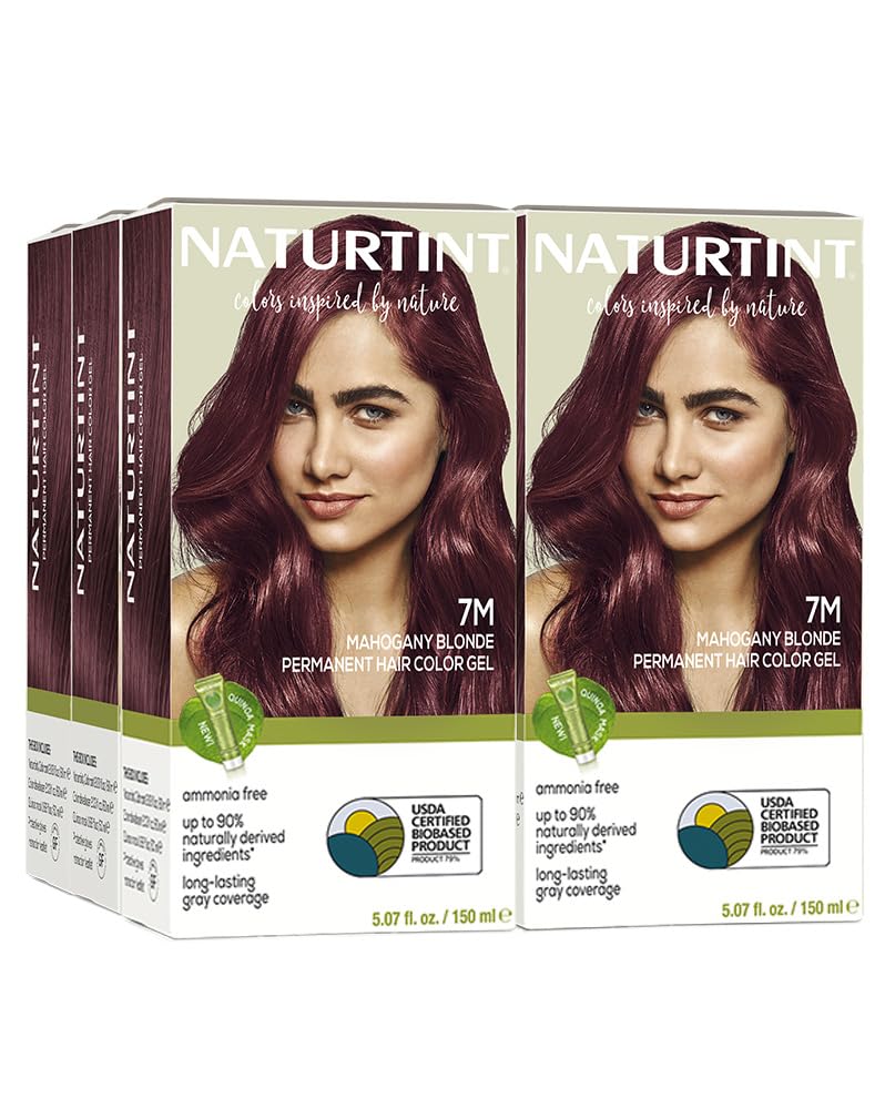 Naturtint 7N Hazelnut Blonde Permanent Hair Color | Ammonia-Free, Vegan, 100% Gray Coverage, Long-Lasting Results