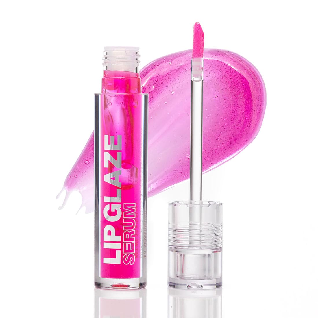 Palladio Lip Glaze Serum - Hydrating Lip Gloss with Peptides & Hyaluronic Acid for Plump Lips | Vegan, High-Shine (Blush Brulee)