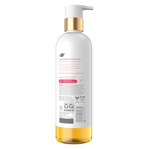 Dove Dewy Shower Oil Body Wash with Glycerin, Coconut & Geranium - 15.3 fl oz