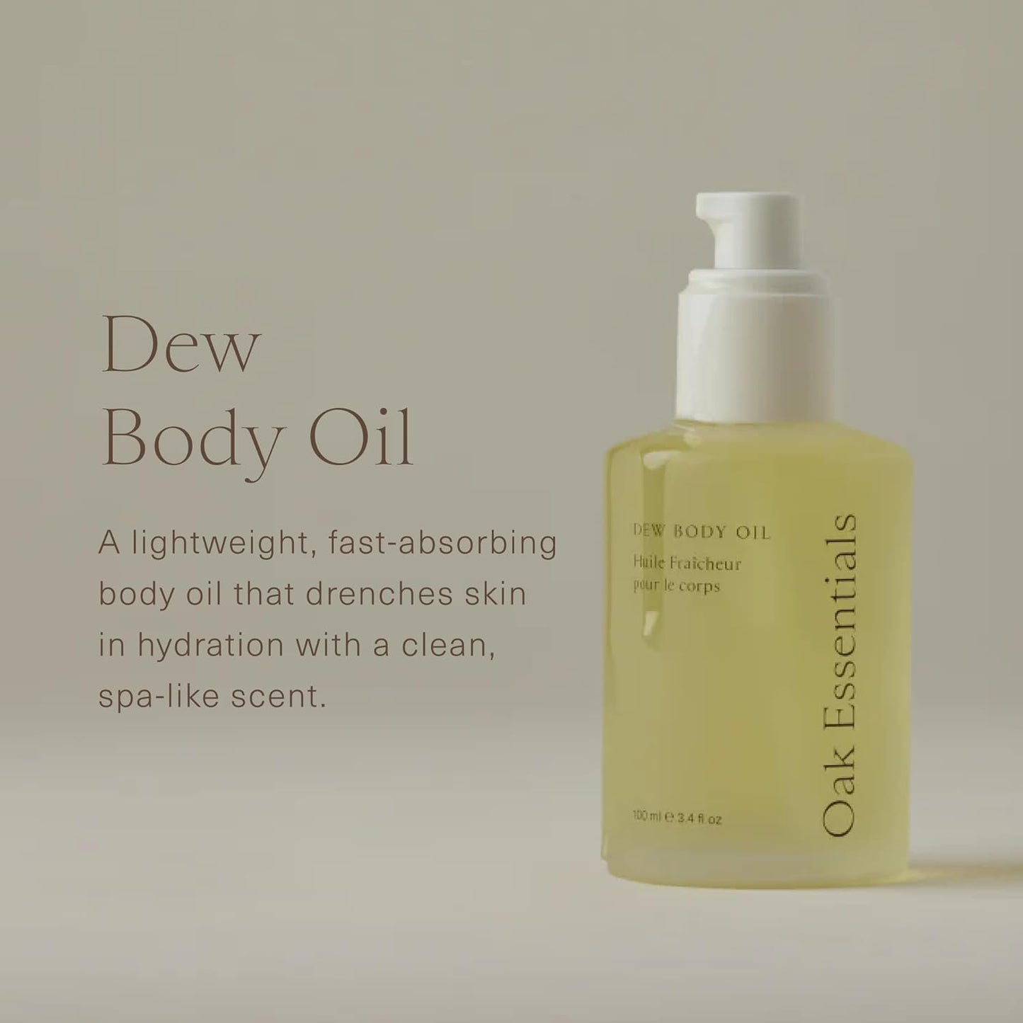 Dew Body Oil - Hydrating Dry Body Oil for Women | Fast-Absorbing, Non-Greasy, 3.4 Fl Oz