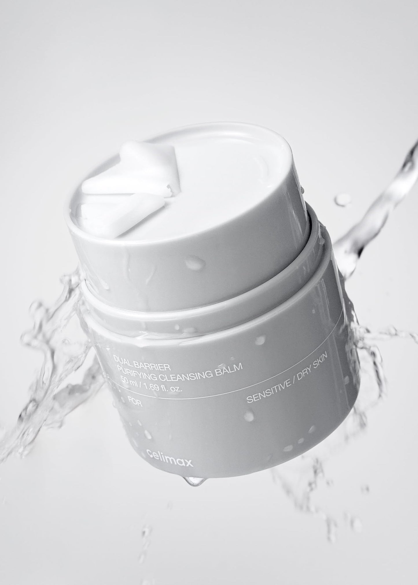 celimax Dual Barrier Purifying Cleansing Balm Refill Edition (50mlx2) | with Ceramides, Waterproof Makeup Remover, Pore Cleansing, Daily Use Cleanser, Grind Container
