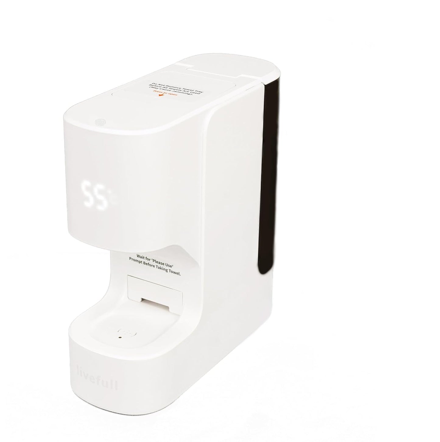Towel Warmer Machine - Hot Face Towel Heater with Smart Voice Alerts | 55°C Constant Temperature, 20 Compressed Towels, White