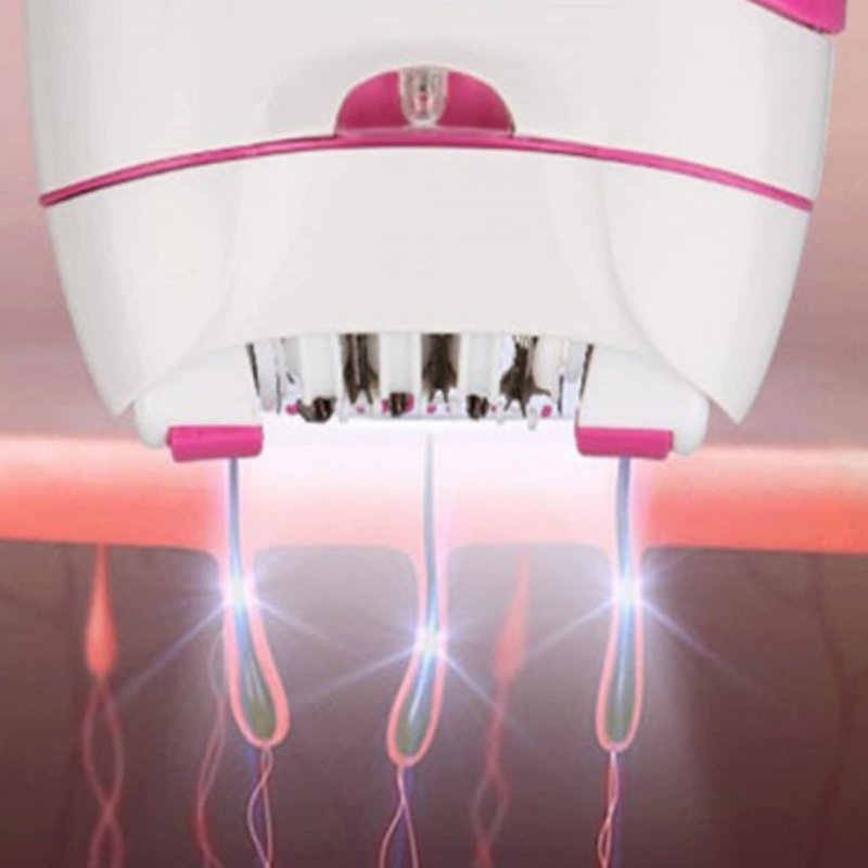 Electric Hair Removal Epilator, Rechargeable Detachable Head Fastest Removal Smooth Skin USB Chargeable Sensitive Areas Women Man Hair Trimmer for Face Legs Arms Armpit Bikini (Pink)