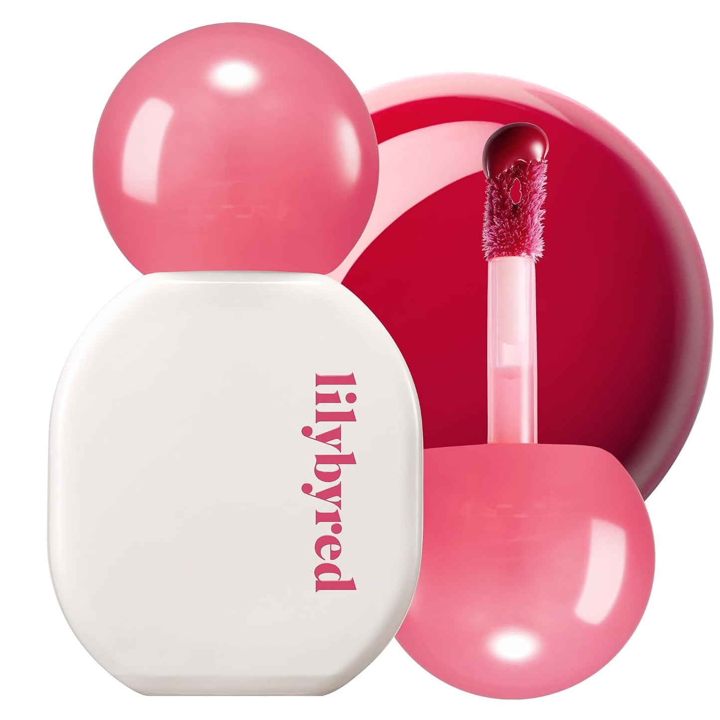 Lilybyred Sugar Wrapping Tint Gloss - Korean Lip Stain, Ceramide-Infused, Lightweight & Non-Sticky | 0.21 oz, 01 Peach Syrup