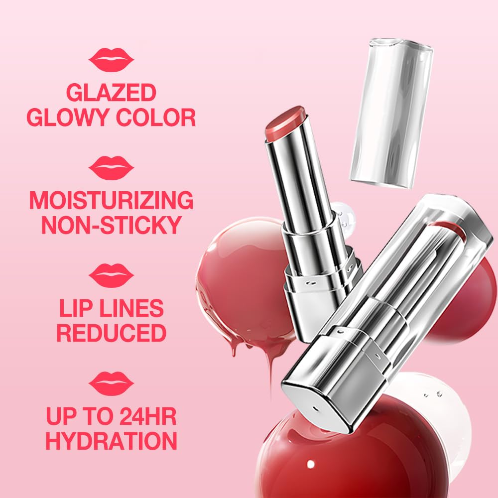 HHLTOH 1Pcs Tinted Lip Balm Moisturizing Lipstick – Warm Orange Brown Sheer Hydrating Lip Color for Dry Lips – Nourishing Lip Balm for All Women with a Subtle Natural Scent (S03 Autumn)