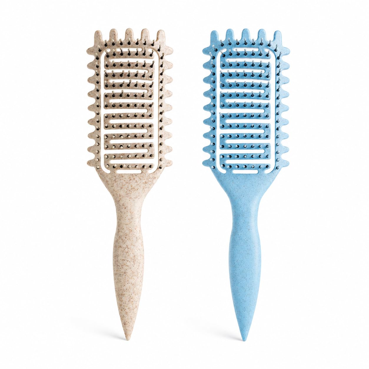 Curl Defining Brush - Vented Detangling Hair Brush for Curly Hair | Lightweight & Curved Design (Pink)