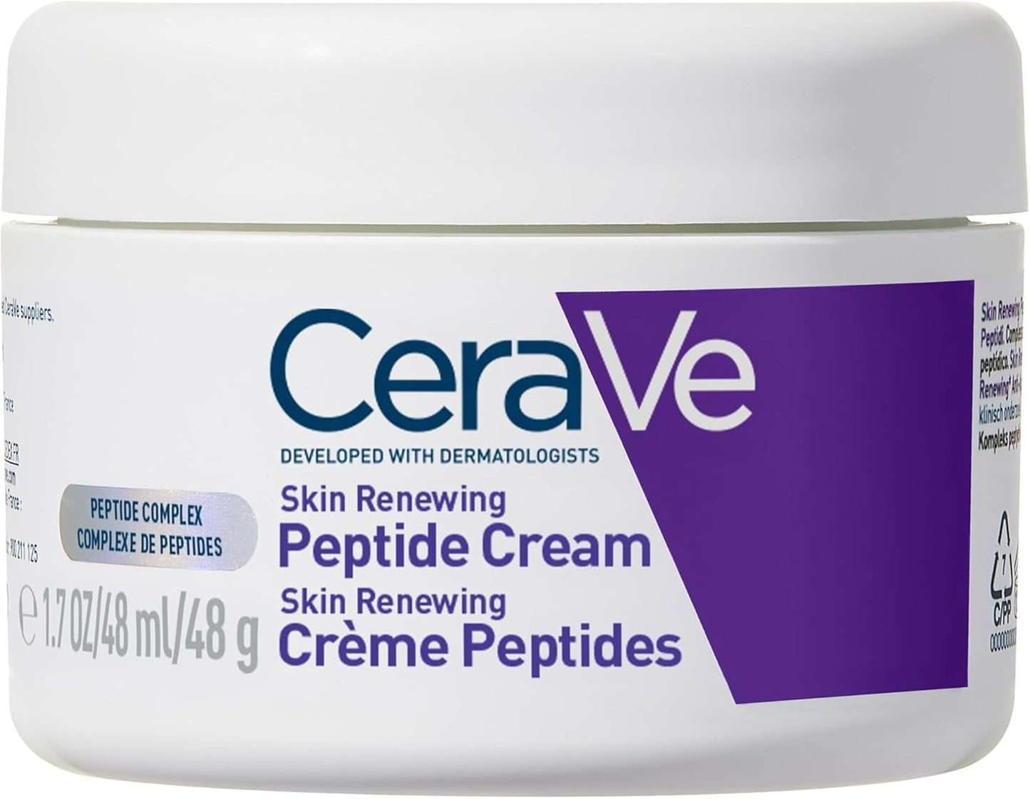 CeraVe Skin Renewing Night Cream - Peptide Complex & Hyaluronic Acid Moisturizer | 1.7 Oz