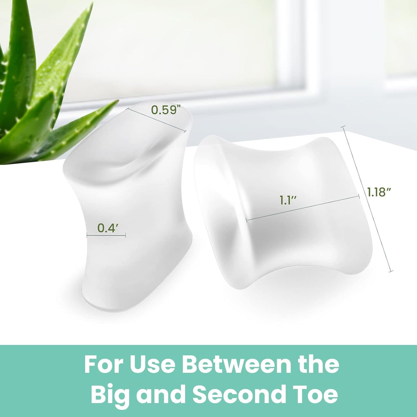 Welnove Gel Toe Separators - Bunion Pads for Straightening Overlapping Toes | 12-Pack, Transparent