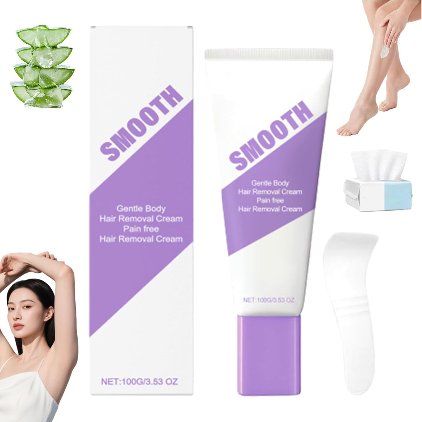 Pain-Free Hair Removal Spray - Gentle Formula for All Skin Types | Unisex Use