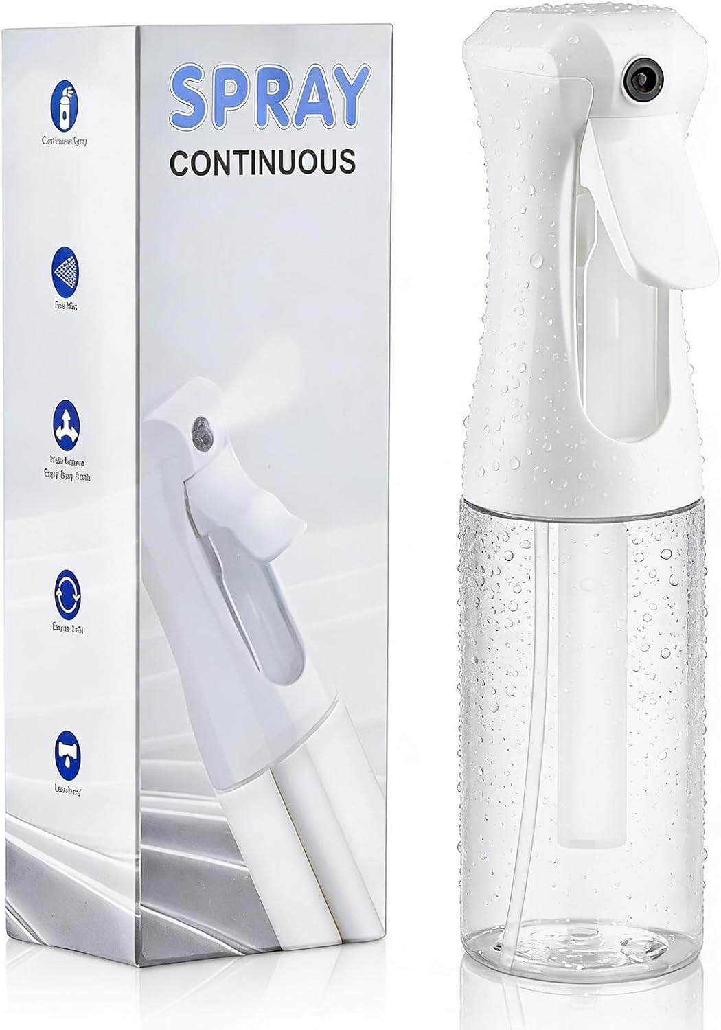 Continuous Spray Bottle - 6.8 OZ Ultra-Fine Mister for Hair, Plants & Cleaning | Versatile 1 Pack