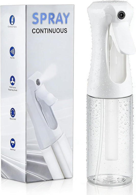 Continuous Spray Bottle - 6.8 OZ Ultra-Fine Mister for Hair, Plants & Cleaning | Versatile 1 Pack