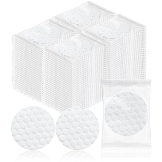 Travel Size Cotton Rounds Individually Wrapped Cotton Rounds Bulk Makeup Cotton Pads Soft for Most Skin Types Personal Care Kit Hotel Amenities (2 Pcs/Set, 200 Sets in Total)