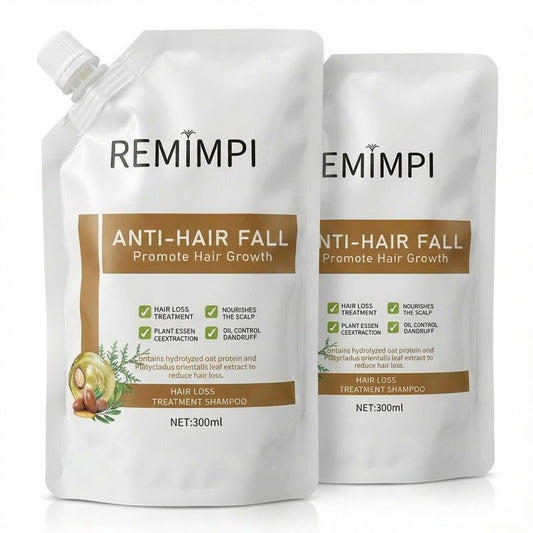 Herbal Anti-Fall Shampoo - Ginger & Ginseng Scalp Cleanser | Strengthening Formula for Thinning Hair, 300ml (2-Pack)