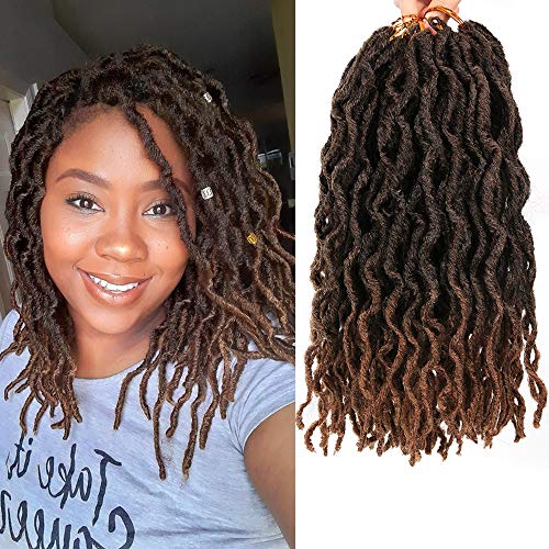 12 Inch Faux Locs Crochet Hair Extensions 6 Packs - T1B/30 by ZQIAN BEAUTY