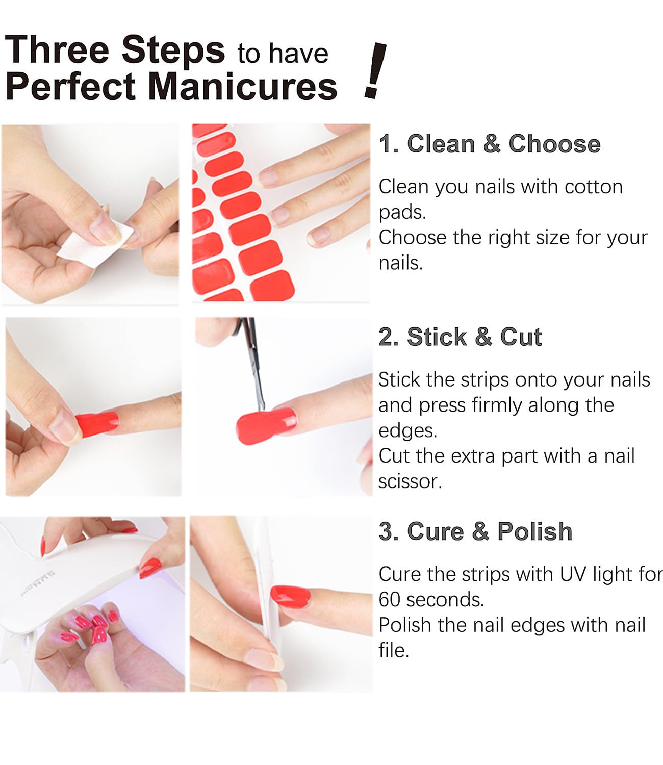 Toe Semi Cured Gel Nail Strips, Aurora 32 Toenail Gel Nails Sticker for Home Pedicure Nails DIY