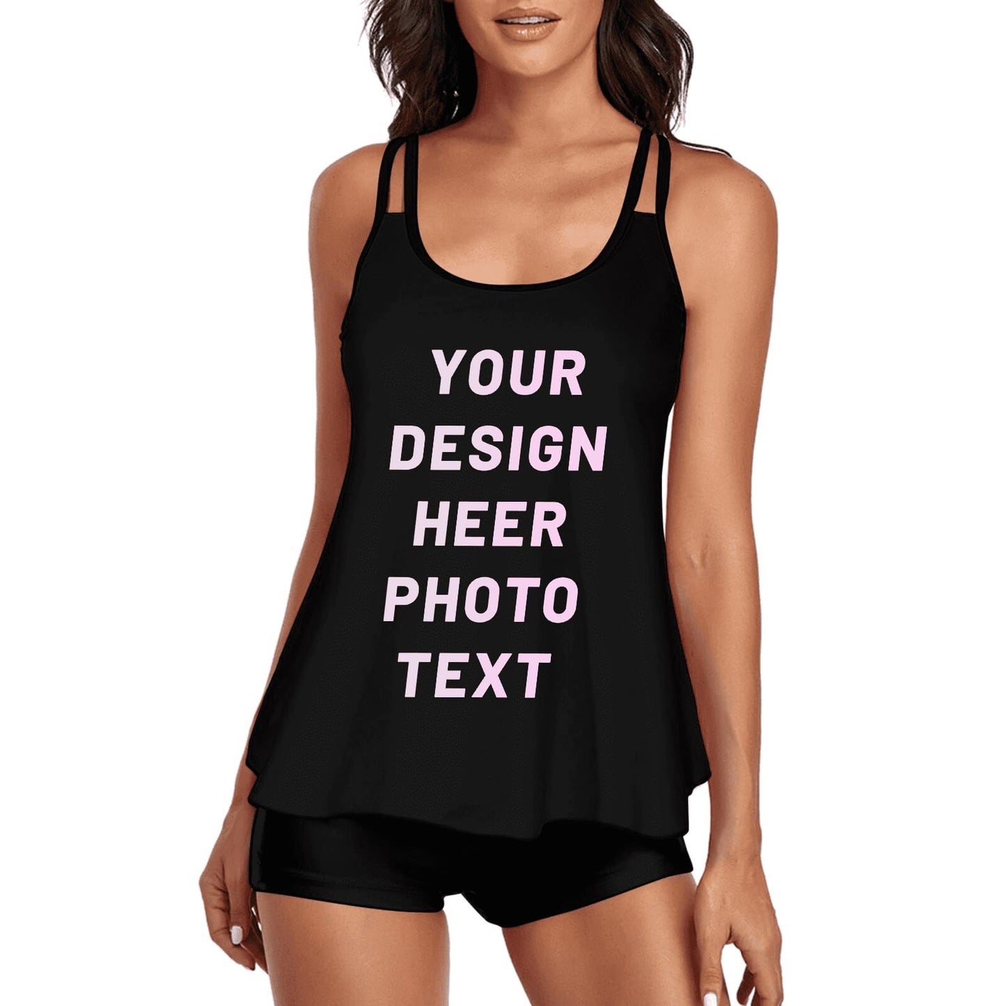 Byxhuc Custom Swimsuits for Women, Custom Bathing Suit with Face, Cute Modest Swimsuits, 2 Piece Swimsuit, Bikini for Girlfriend Wife on Birthday Anniversary Valentine's Day