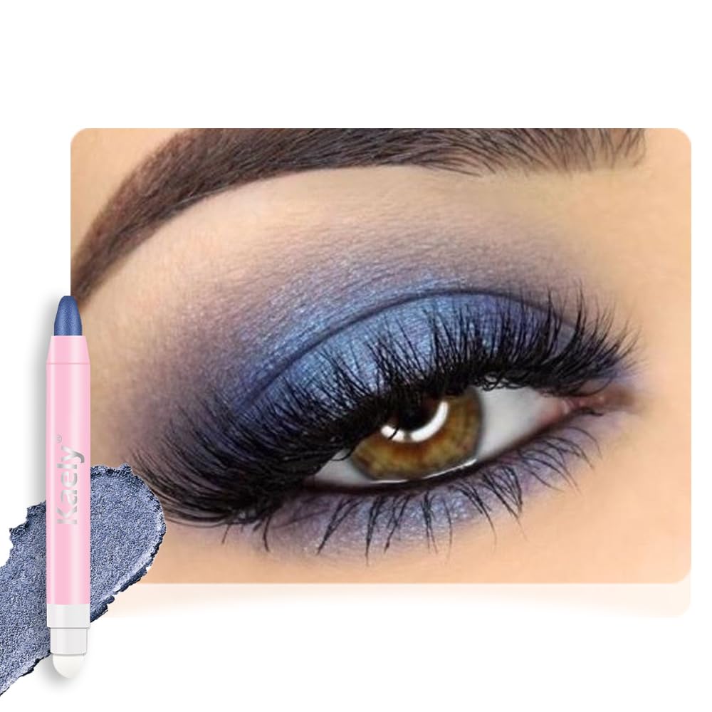 Monochrome Cream Glitter Eye Shadow Stick Palette - 2-in-1 Waterproof Eyeshadow & Eyeliner Pencil for Mature Women | Vegan & Cruelty-Free | 06 Shimmer Dark Brown