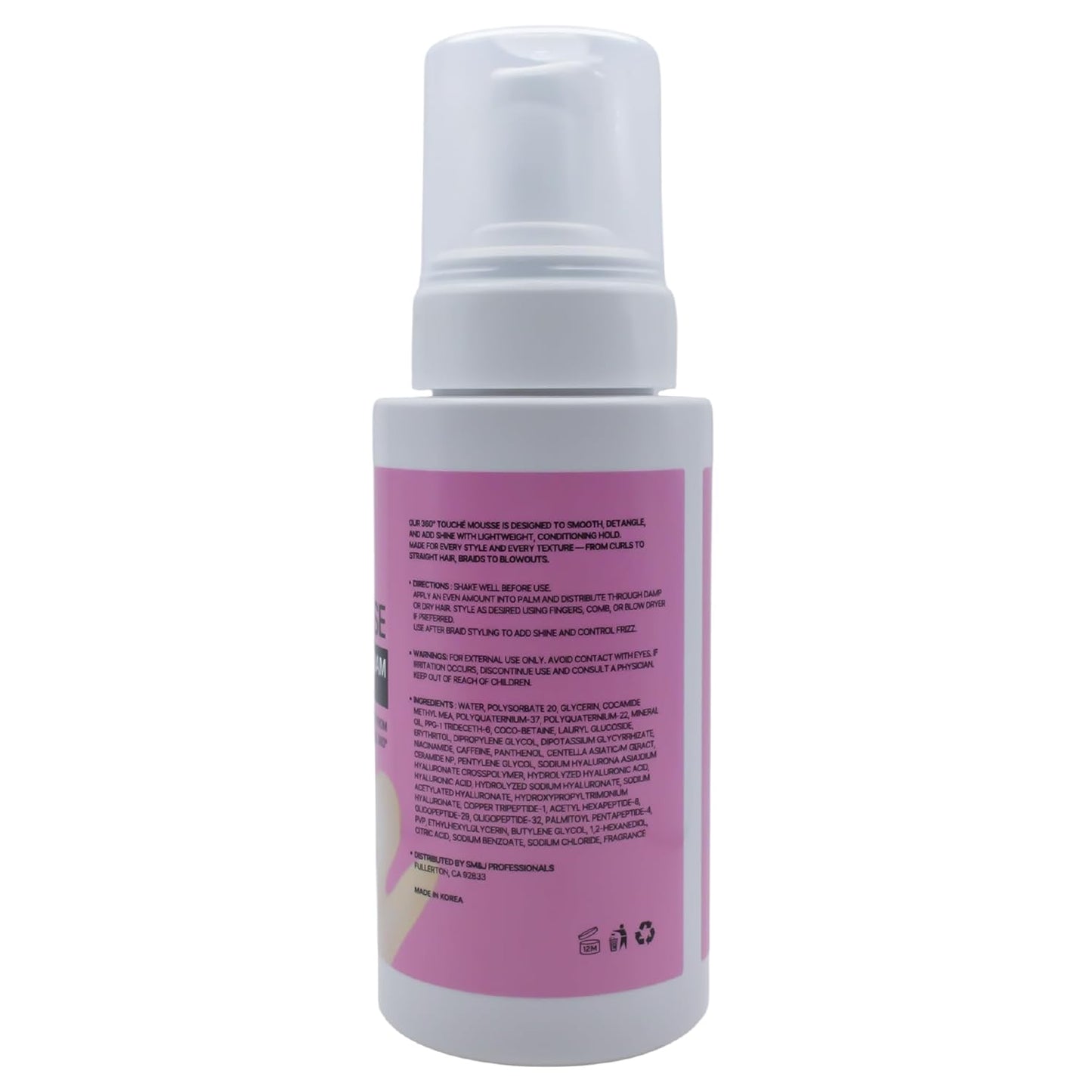 Curl Defining Foam - 360° Touché Mousse for Frizz Control & Flexible Hold | Ideal for Natural Hair, Braids & Protective Styles | 8 FL OZ