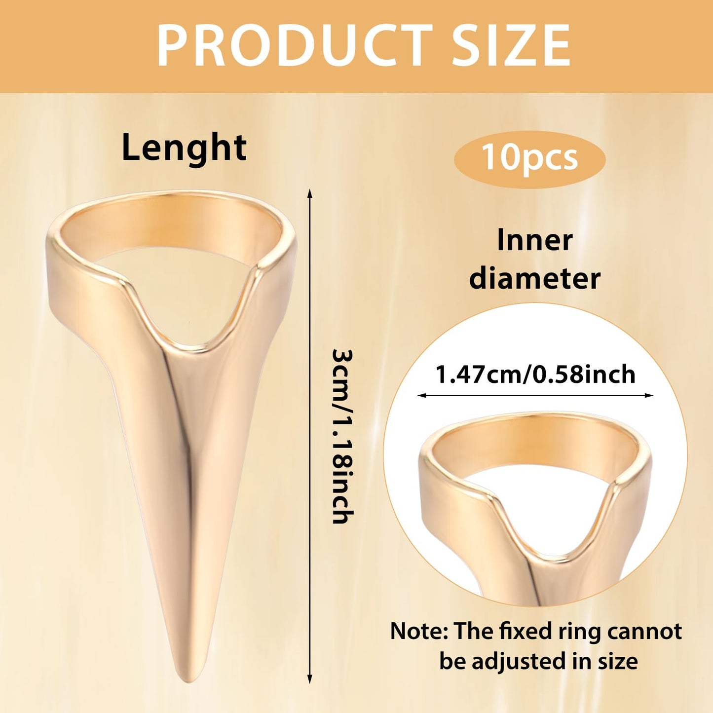 LIQWEI 10 Pcs Metal Hair Parting Rings, pinky Selecting Tools, Finger Tool