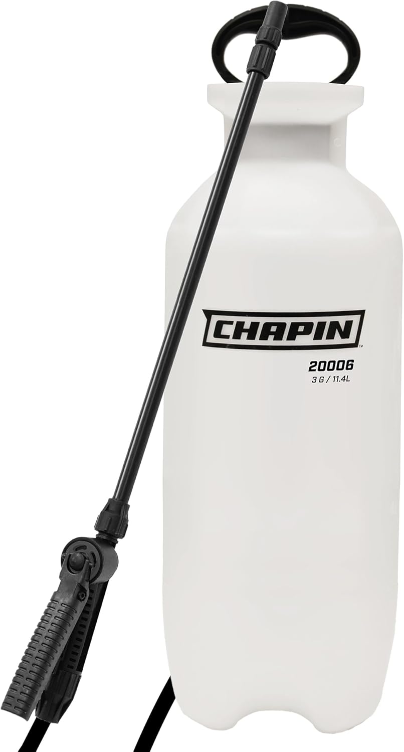 Chapin 20004 Pump Sprayer - 1-Gallon Translucent Tank with Adjustable Nozzle & Long Reach Hose for Fertilizers & Pesticides