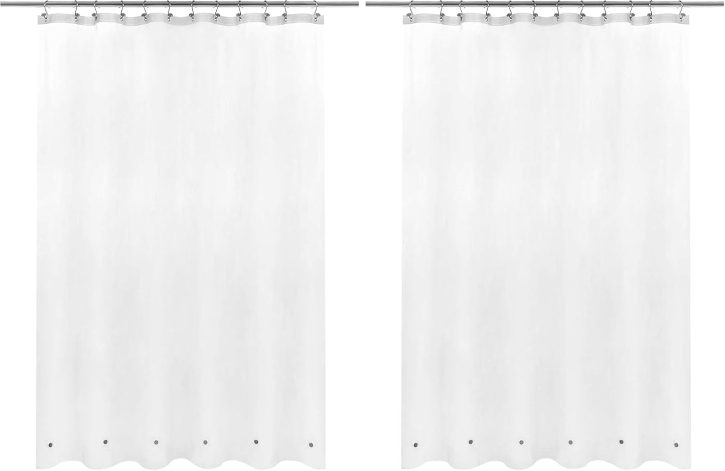 Clear Plastic Shower Liner - Premium Waterproof PEVA Curtain with Rustproof Grommets & 3 Magnets | Standard Size