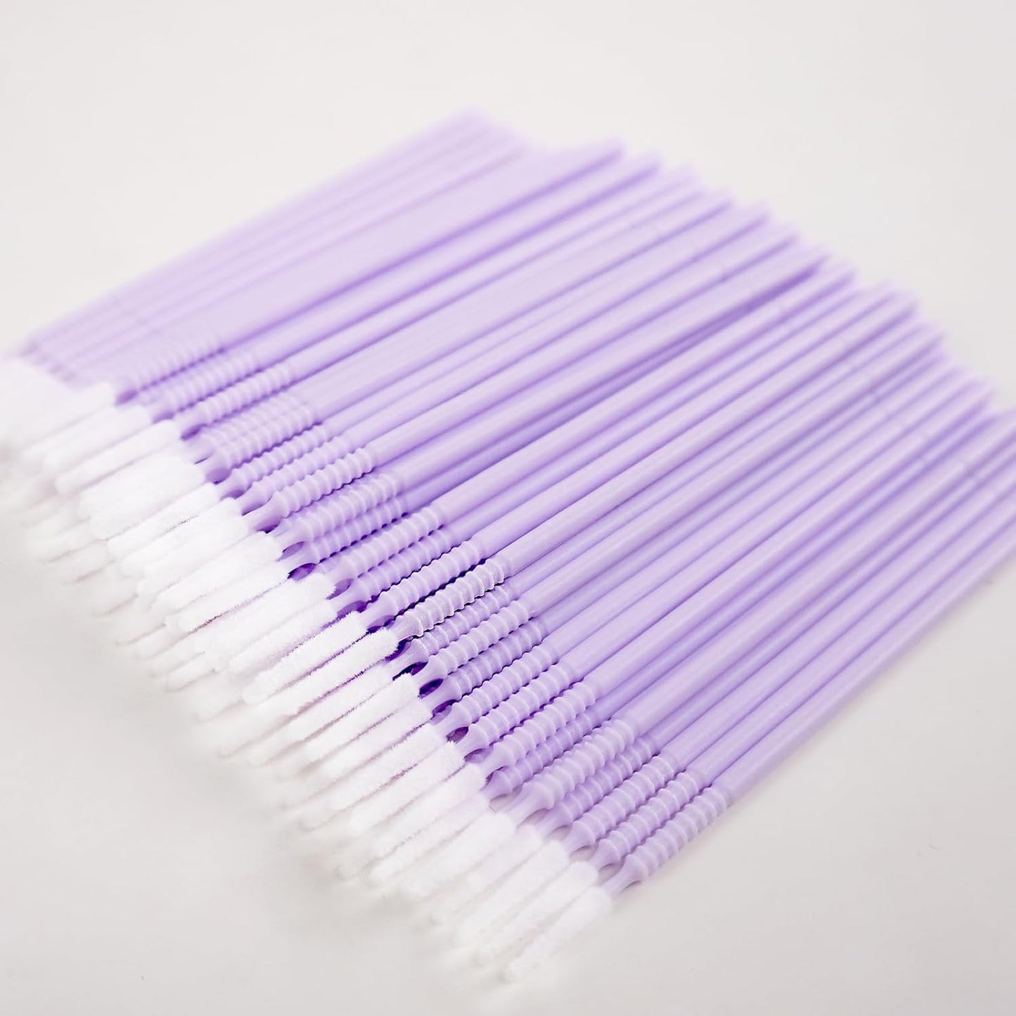 Microswabs for Eyelash Extensions - Precision Long-Tip Microbrush Applicators | 200 Pcs, Purple Pro Grip