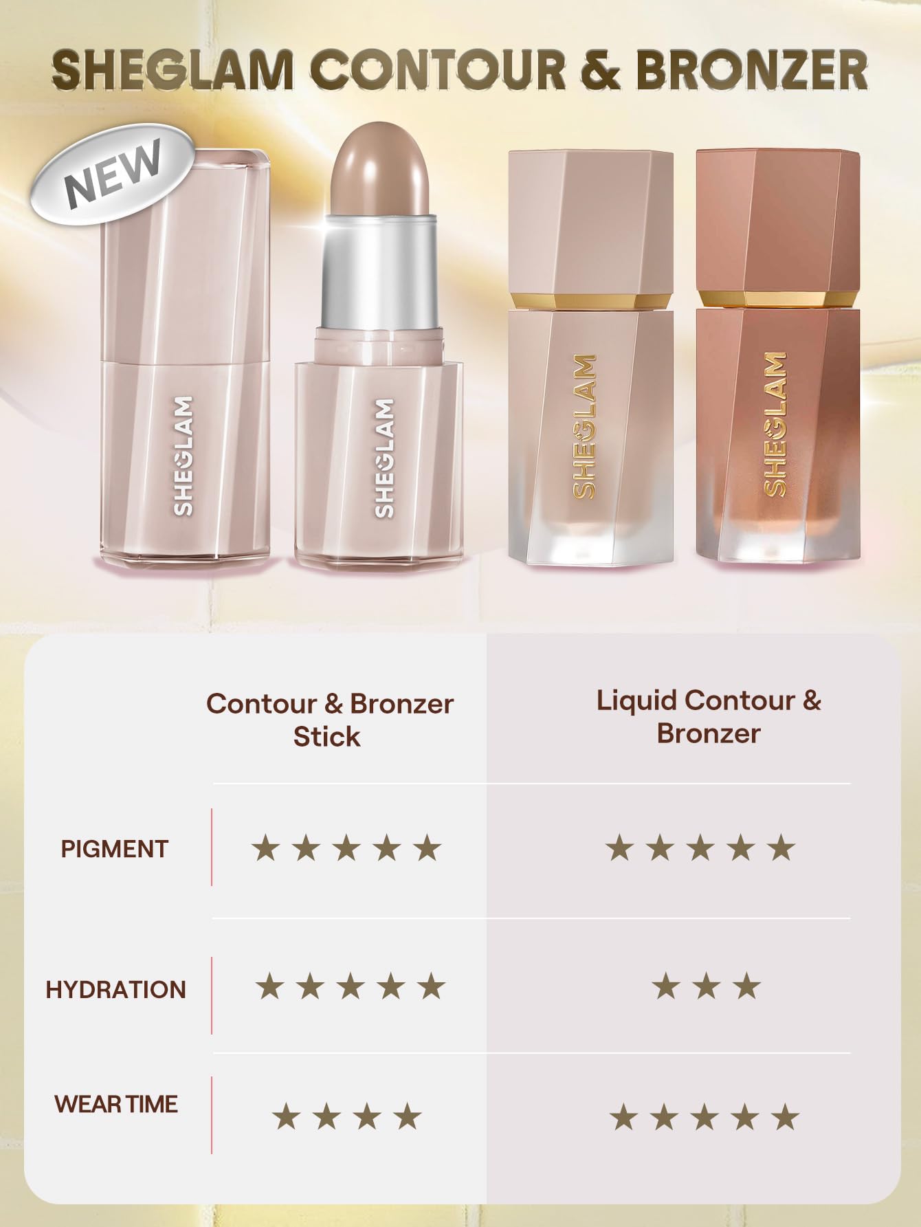 SHEGLAM Buttery Buff Contour & Bronzer Stick-Soft Tan