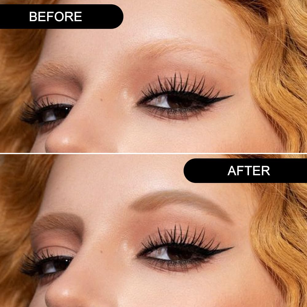 Eyebrow Powder Kit - Dark & Medium Brown Shades | Long-Lasting Waterproof Formula with Brush for Defined Natural Brows