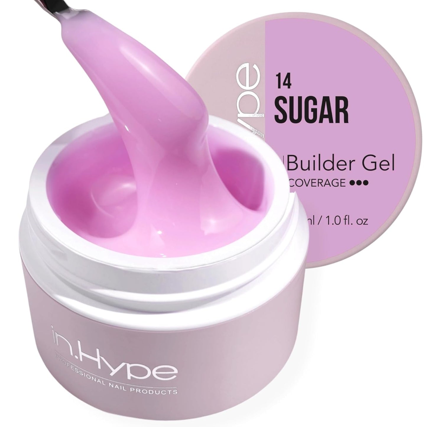 Professional Hard Builder Gel for Nail Extensions - UV/LED Formula | Baby Pink #3