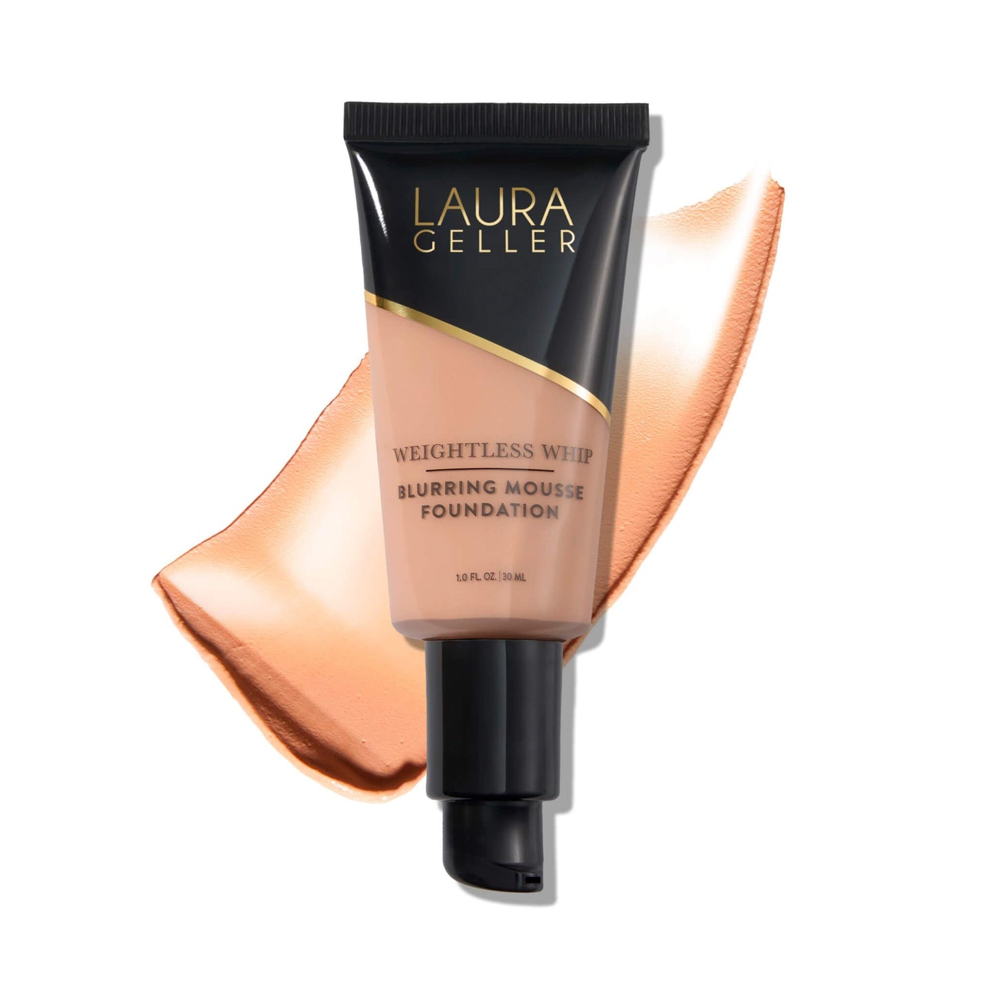 LAURA GELLER NEW YORK Weightless Whip Mousse Foundation - Light - Lightweight Blurring Foundation Makeup, Buildable Coverage, Soft Matte Finish, Minimizes Pores & Fine Lines, Hydrating, Mature Skin