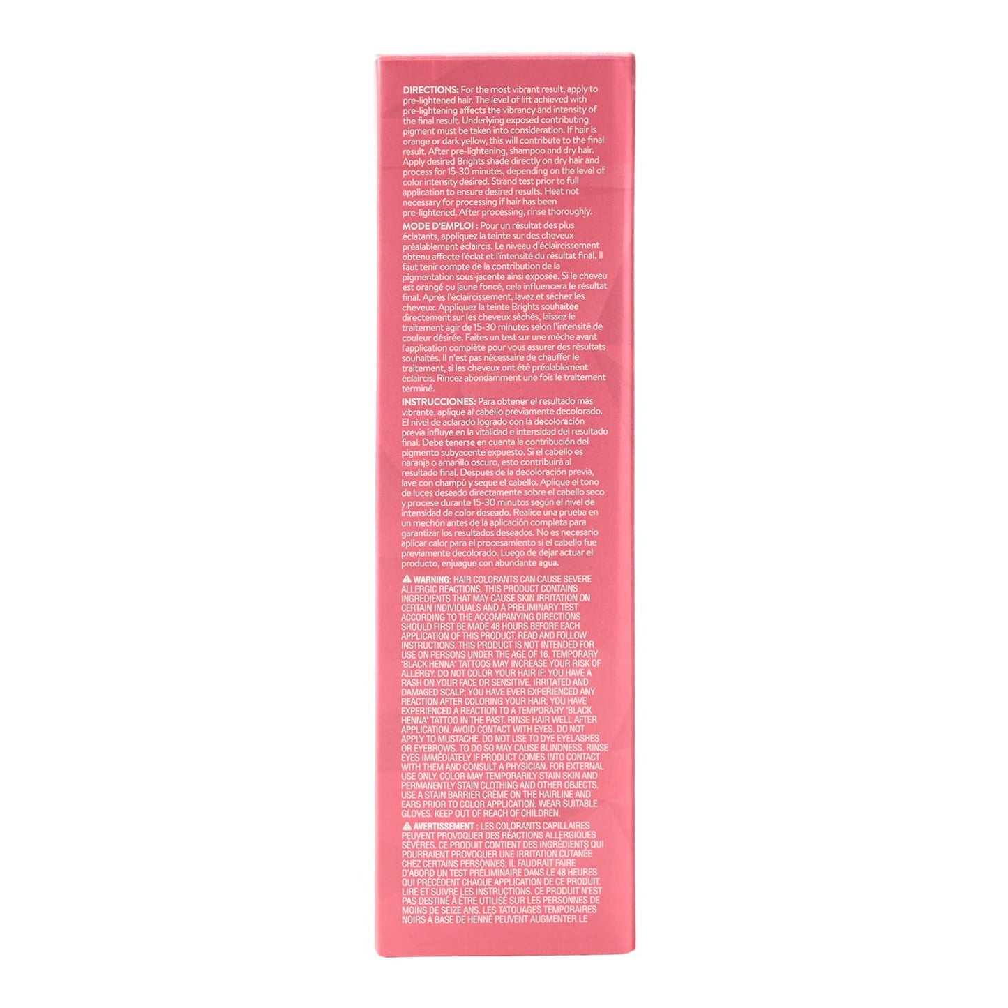 Brights Semi-Permanent Hair Color - Flamingo Pink Shade for Vibrant Hair