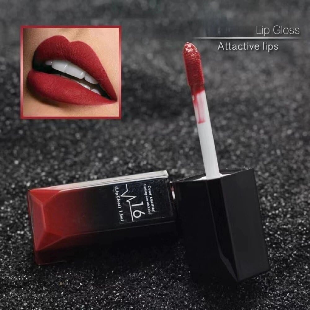 21 Colors Matte Liquid Lip Gloss - Non Transfer Proof, Long Lasting 10Hrs Glossy Lipstick, Kiss Proof & Hydrating Lip Stain Wear (21)
