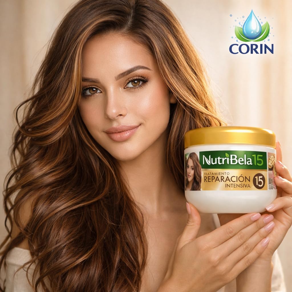 NUTRIBELA para el Cabello Tratamiento Reparación Intensiva 10.1 Oz /300 ml | Nutribella |Tratamiento para Cabello seco y maltratado | Mascarilla para el Cabello | 100% Colombiana | Collagen Mask
