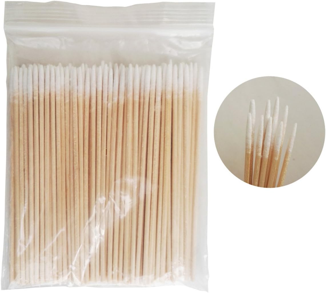 Pointed Cotton Swabs - Wooden Handle Makeup & Ear Cleaning Tips | 100 Pcs