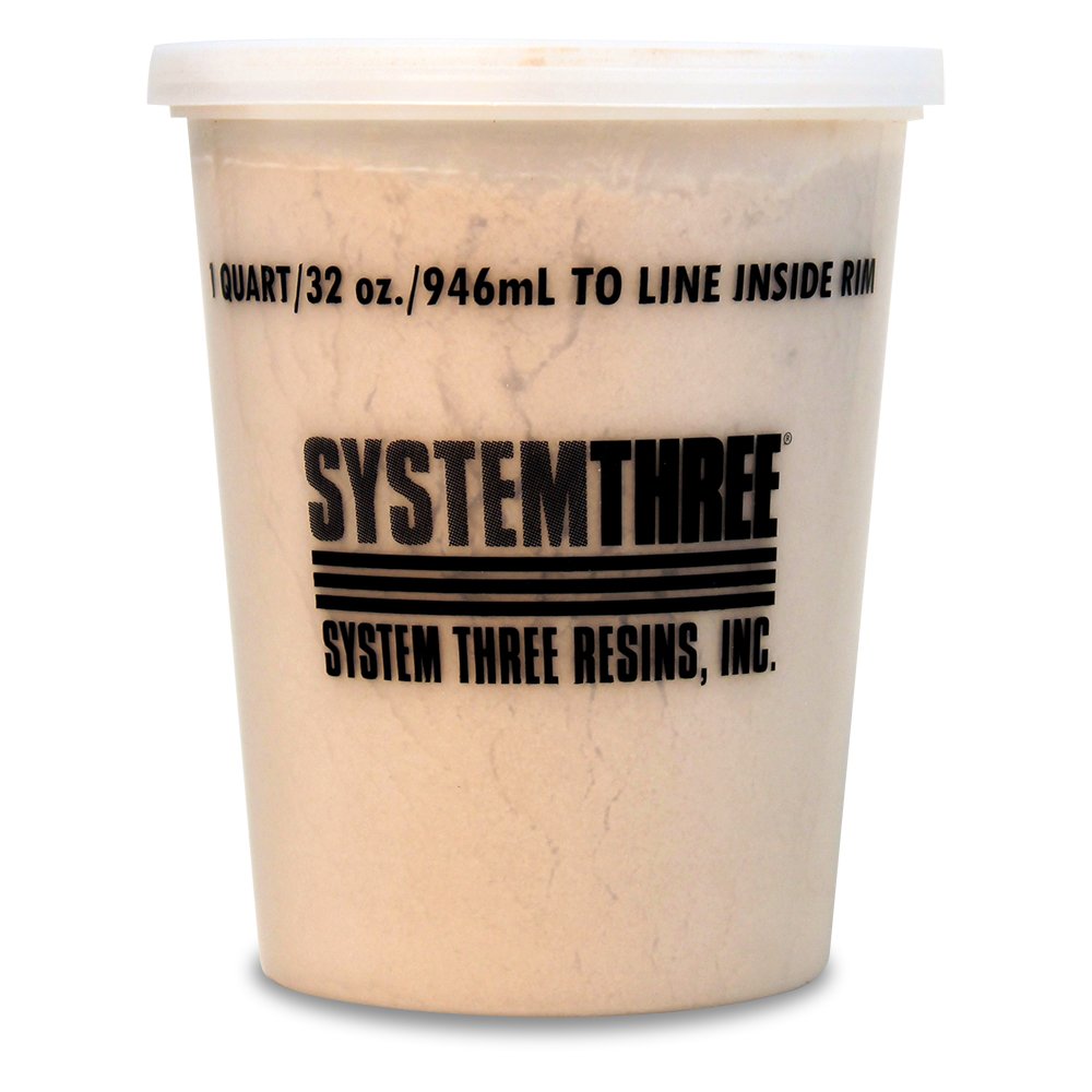 System Three Wood Flour, 1 Qt Tub, Brown