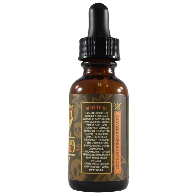 Grave Before Shave Head Hunter Beard Oil - Tropical Aroma with Ocean Breeze - Conditions and Moisturizes Beard and Skin - 1 oz